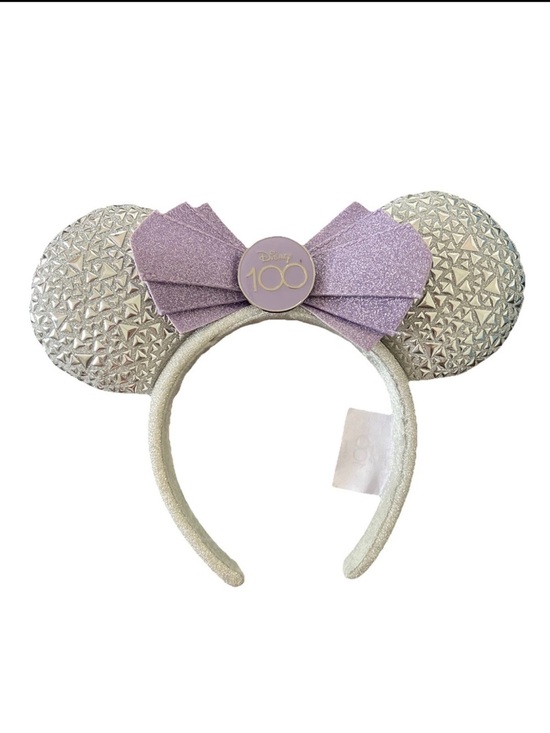 Disney Other - Disney Silver & Lavender 100th Anniversary Minnie Ears Headband